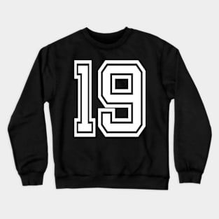 Numbers 19 for a sports team, group, or community Crewneck Sweatshirt